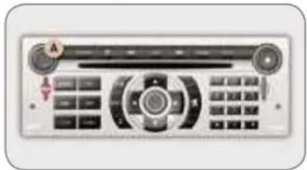 Front view of a car dashboard with control panels and buttons (no visible text or symbols)