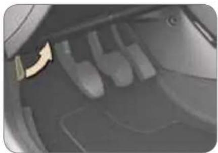 Close-up of a car's dashboard and steering wheel (no visible text or symbols)