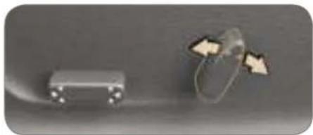 Two electronic components with metallic pins, one connected to a wire and the other with a coiled cable (no visible text or symbols)
