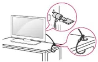 LG 50LF650V - Using the kensington security system - 1
