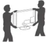 LG 50LF650V - Lifting and moving the TV - 3
