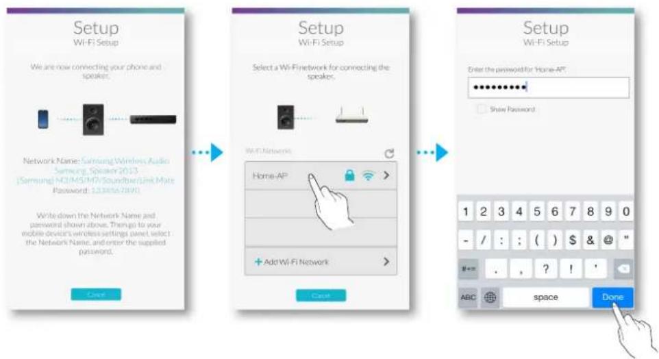 SAMSUNG Multiroom 360 - Connexion manuelle au Wi-Fi (iOS) - 5