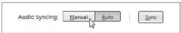 Audio Syncing: Manual Auto Sync