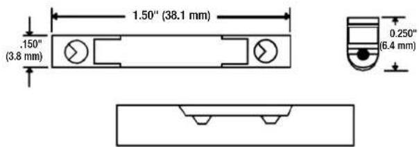 1.50" (38.1 mm) .150" (3.8 mm) 0.250" (6.4 mm)