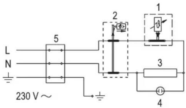 L N 230 V ~ 5 2 1 3 4