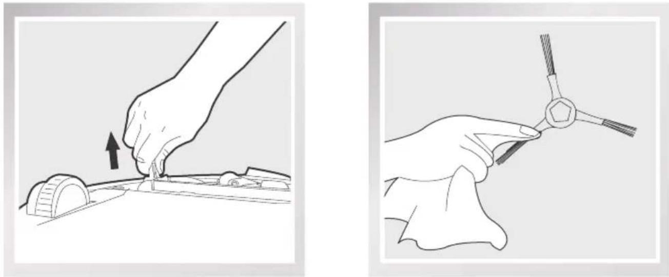 ECOVACS D63S - Cleaning the Side Brush - 1