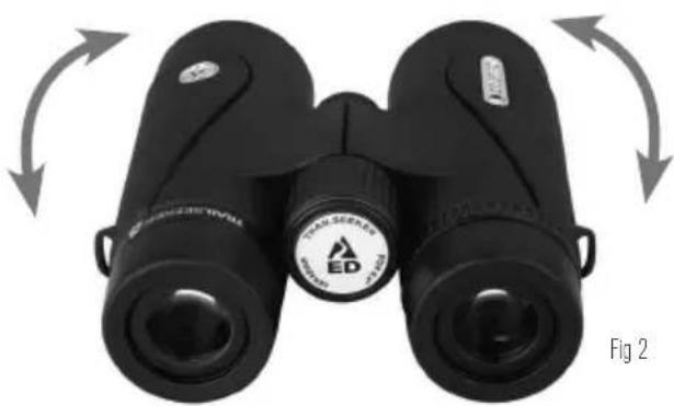 CELESTRON TrailSeeker 10x42 - AJUSTE DE LA DISTANCIA INTERPUPILAR - 1