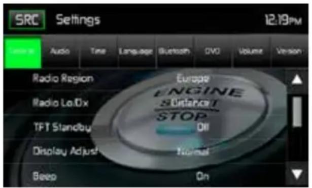 AUDIOVOX VXE 7020 NAV - RÉGLAGE DU SYSTÈME - 1