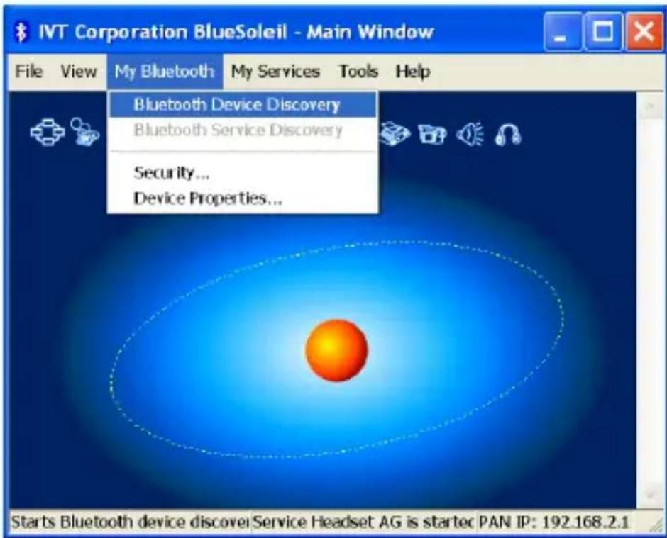 VIVANCO TRD UB25 - Ein Beispiel zur Anwendung des "BlueSoleil"-Programms. Befolgen Sie die nachstehende Anleitung: - 5