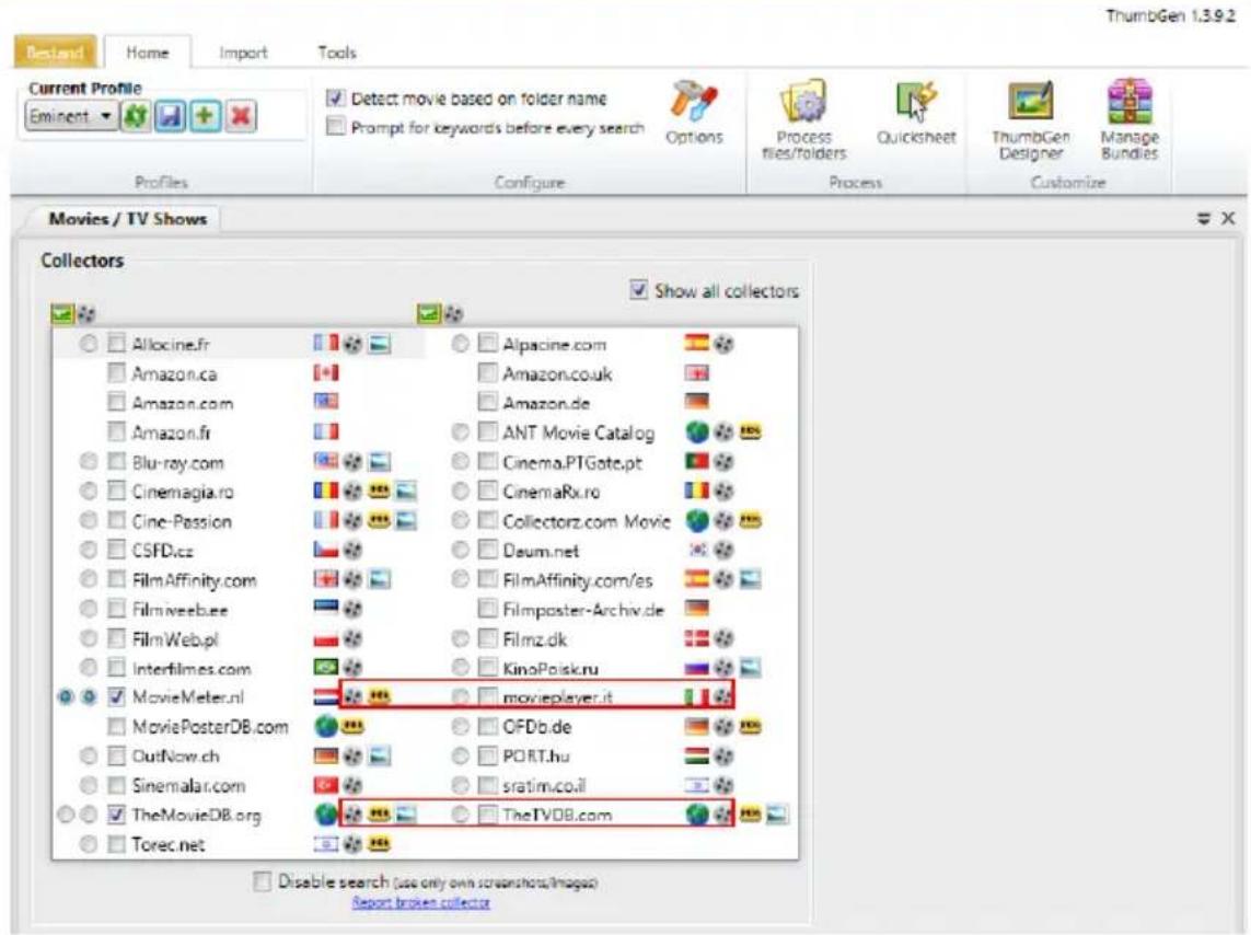 Options Process ties/folders Quicksheet ThumbGen Designer Manage Bundles Current Profile Eminent Profiles Configure Process Customize Movies / TV Shows Collectors Show all collectors Allocine.fr Amazon.ca Amazon.com Amazon.fr Blu-roy.com Cinemagia.ro Cine-Passion CSFD.cs FilmAffinity.com Filmiveeb.e…