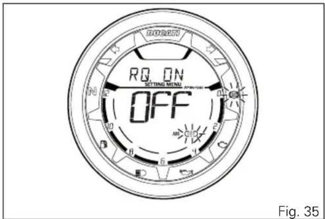 DCGOTI RQ_ON SETTING MENU OFF M O D F B A B C D Fig. 35