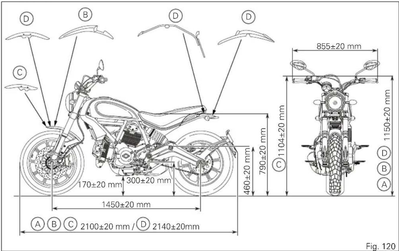 D B D D C 170±20 mm 300±20 mm 460±20 mm 790±20 mm 855±20 mm 1104±20 mm 1150±20 mm 1450±20 mm A B C 2100±20 mm / D 2140±20mm Fig. 120