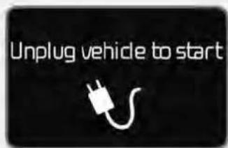 Unplug vehicle to start