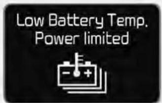 Low Battery Temp. Power limited