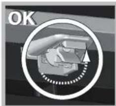 Close-up of a mechanical component with a circular outline and dotted line, no visible text or symbols