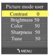Pyle PRJLE78 - Parameters of menu setting - 1