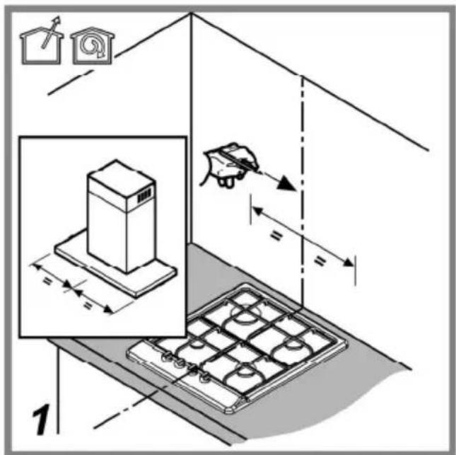 Technical diagram illustrating a roof drainage system with labeled components and directional arrows indicating flow or measurement.