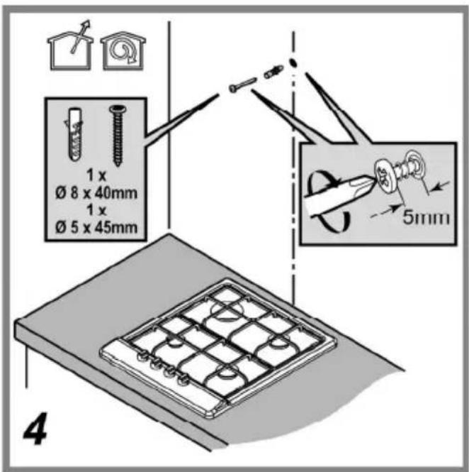 1 x Ø 8 x 40mm 1 x Ø 5 x 45mm 5mm 4