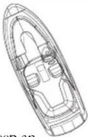 Line drawing of a boat interior layout (no text or symbols)