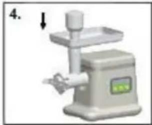 Illustration of a manual kitchen tool with a handle and base, labeled '4.'.