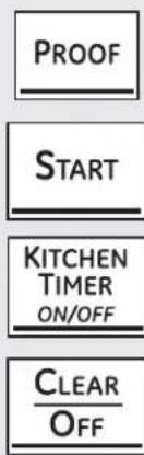 PROOF START KITCHEN TIMER ON/OFF CLEAR OFF