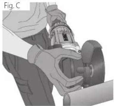 DEWALT DWE4599N - Empuñadura de la caja de engranajes (Fig. C) - 1