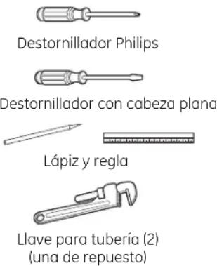 Destornillador Philips Destornillador con cabeza plana Lápiz y regla Llave para tubería (2) (una de repuesto)