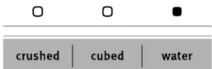 crushed | cubed | water