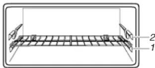 Technical diagram of a structural component with labeled parts 1 and 2