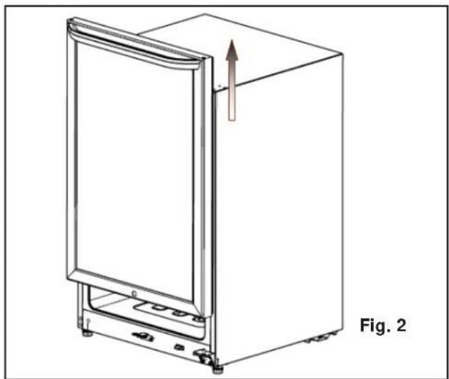 Déplacez la cheville vers le trou opposé (charnières supérieure et inférieure) Fig. 4