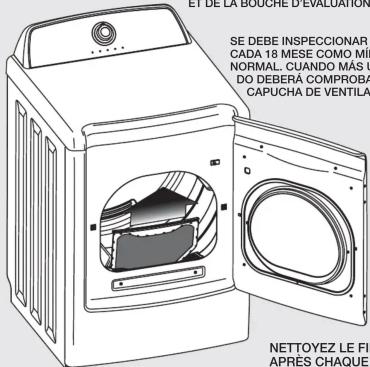 SE DEBE INSPECCIONAR CADA 18 MESE COMO MÍN NORMAL. CUANDO MAS U DO DEBERÁ COMPROBA CAPUCHA DE VENTILA NETTOYEZ LE FI APRÉS CHAQUE