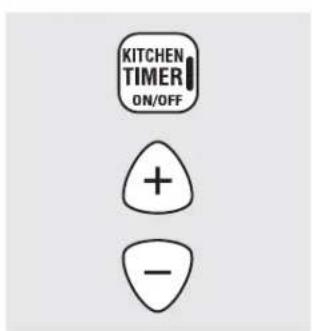 KITCHEN TIMER ON/OFF + - +