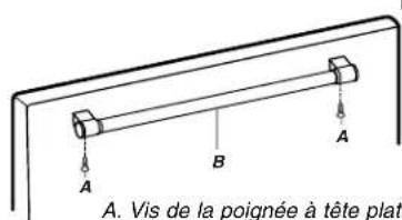 A. Vis de la poignée à tête plate