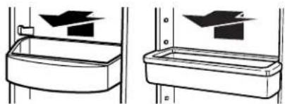 MAYTAG MRT711BZDH - To remove and replace the bins: - 1