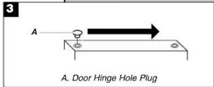 3 A A. Door Hinge Hole Plug