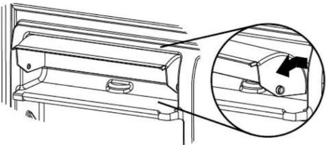 MAYTAG MRT318FZDM - Para quitar y volver a colocar el compartimiento de uso general: - 1