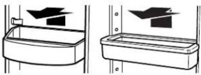 MAYTAG MRT318FZDM - Para quitar y volver a colocar los recipientes: - 1