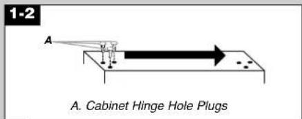 1-2 A. Cabinet Hinge Hole Plugs
