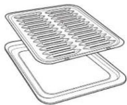 Two square plates with slatted side surfaces, no text or symbols visible