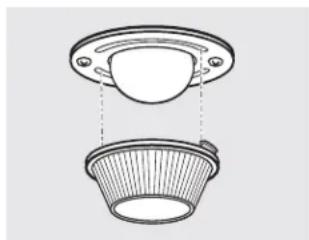 Technical line drawing of a mechanical component with flange and base (no text or symbols)
