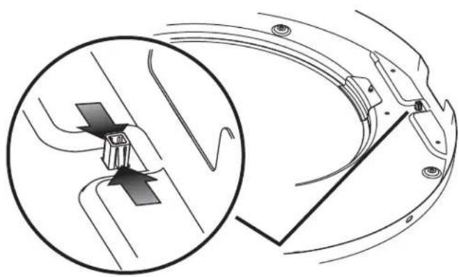 FRIGIDAIRE Affinity 7.0 cu FAQE7001LW - Reversing the hinge - 4