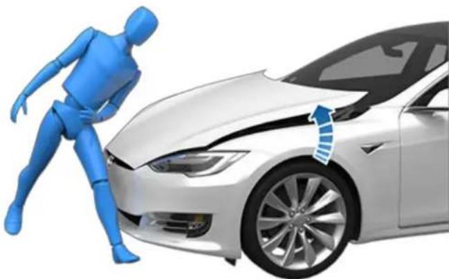 TESLA Model S (2012) - Fonctionnement du capot actif - 1
