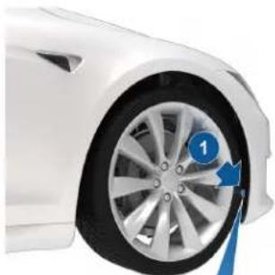 TESLA Model S (2012) - Ouverture du capot sans courant - 1
