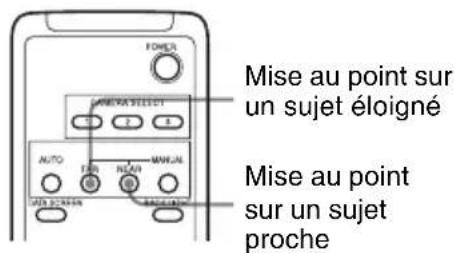 Mise au point sur un sujet éloigné Mise au point sur un sujet proche