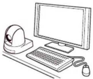 SONY SRG-300HW - Installation de la caméra sur un bureau - 1