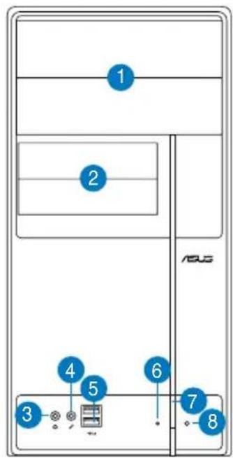 ASUS V2-M2NC61P - Caractéristiques de la façade - 2