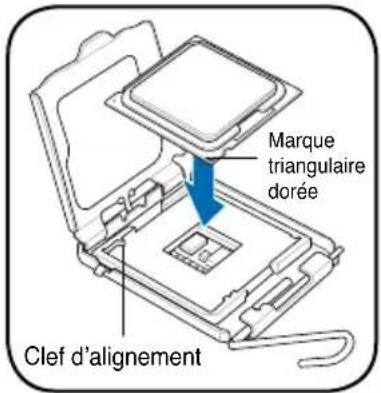Marque triangulaire dorée Clef d'alignement