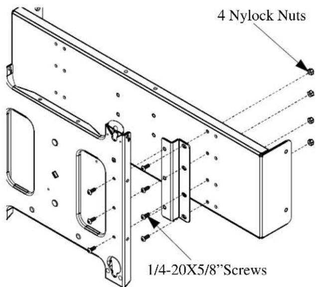 4 Nylock Nuts 1/4-20X5/8"Screws