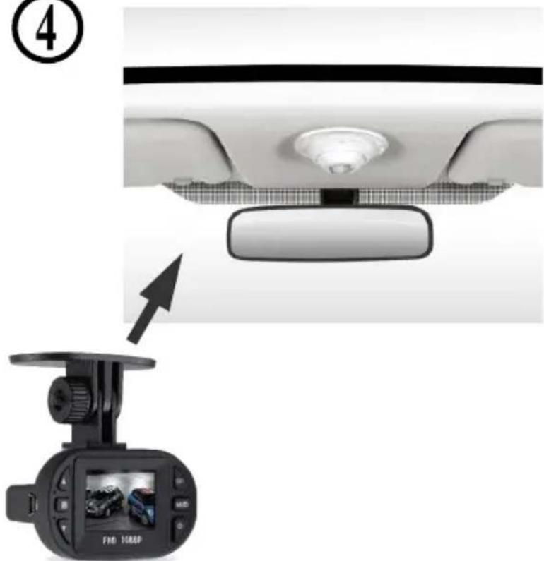 Rear view of a car dashboard and camera module, showing front and rear views with no visible text or symbols