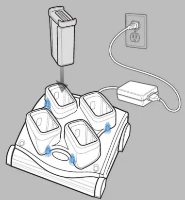 Diagram of a medical or laboratory setup with a device, power outlet, and labeled components (no text or symbols present)